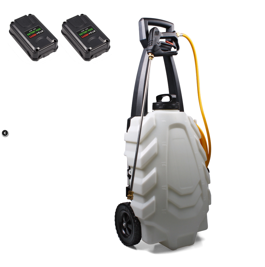 SAMOURAI Elektrische sprayer 30L op wielen-2 BATT